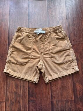 Wallace & Barnes Mens Whale Corduroy Shorts Small Khaki Classic 60s Inspired
